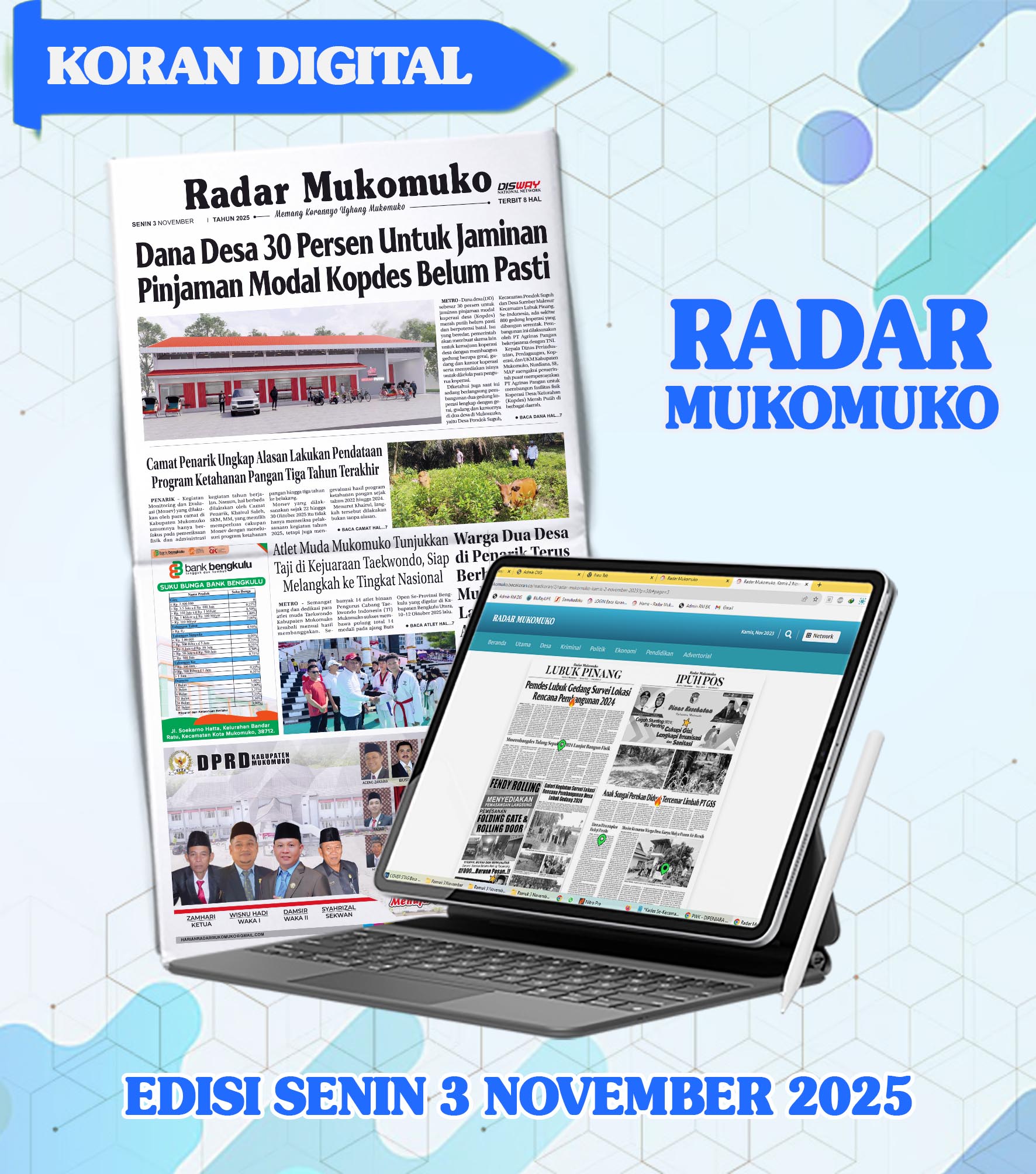 Radar Mukomuko, Senin 3 November 2025