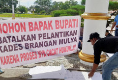 Aksi Damai Warnai Pelantikan Kades Brangan Mulya PAW 