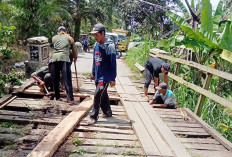 Sering Rusak, Lantai Jembatan Desa Sumber Makmur Diusulkan Permanen