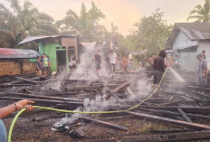 Ditinggal Berobat, Rumah Warga Retak Ilir Terbakar