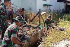 HUT TNI Ke-79, Koramil 428/04 Pondok Suguh Gelar Karya Bakti