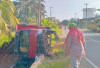 Pecah Ban, Truk TBS Sawit Terjungkal